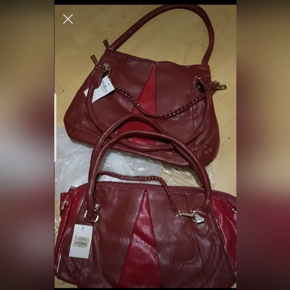2 NEW PURSE BURGUNDY